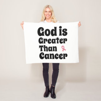 Gud är Underbarare än Cancer - inspirationell tro Fleecefilt