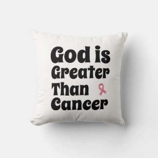 Gud är Underbarare än Cancer - inspirationell tro Kudde