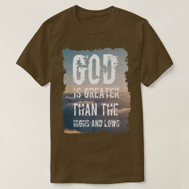 Gud är Underbarare än den kristna F T Shirt (Design framsida)
