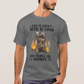Gud är Underbart öl är Bra och människor är galna T Shirt