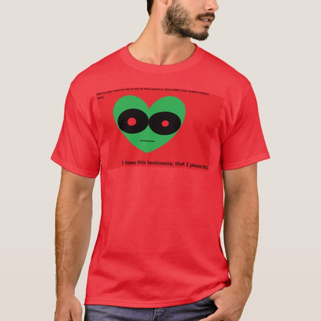 GUD är utomjordisk kärlek T Shirt (Framsida)