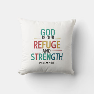 Gud är vår frid och styrka - psalm 46:1 kudde
