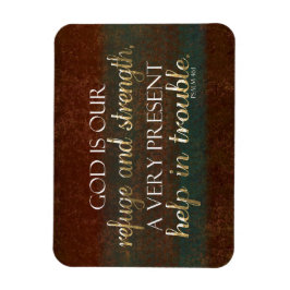 Gud är vår kristna bibel Verse Brown/Guld. Magnet