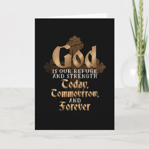 Gud är vår Refuge Inspirational Christian Gift Kort