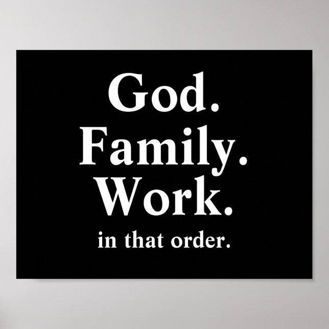Gud arbetsorderoffert för familjen poster (Framsidan)