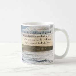Gud av hopp, romer 15:13 Bible Verse, Irish Kusten Kaffemugg