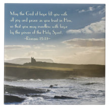 Gud av hopp, romer 15:13 Bible Verse, Irish Kusten