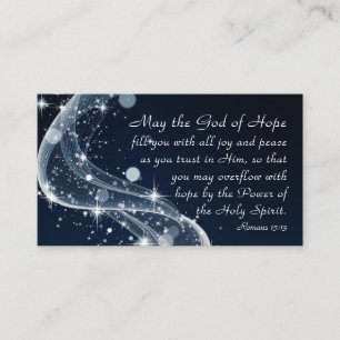 Gud av hopp, romer 15:13 Bible Verse Visitkort