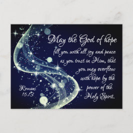 Gud av hopp, romer 15:13 Bible Verse Vykort