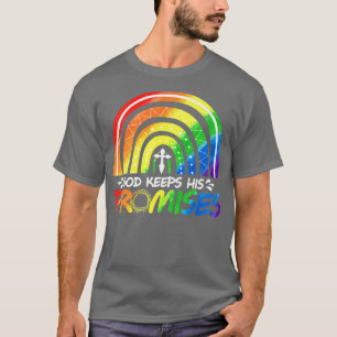 Gud Behålla hans löfte Rainbow Christian Bible Noa T Shirt
