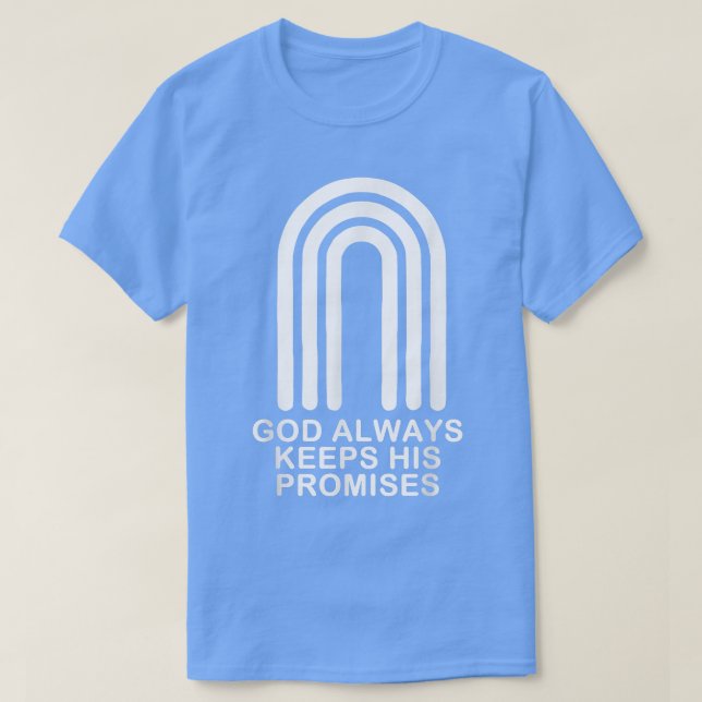 Gud Behållor alltid hans löften.. T Shirt (Design framsida)