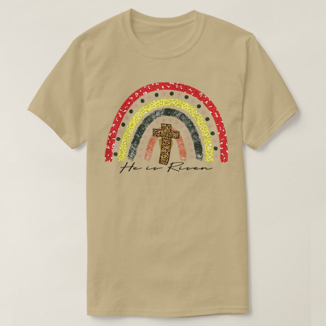 Gud Behållor sina löften Rainbow Leopard Skriv ut  T Shirt (Design framsida)