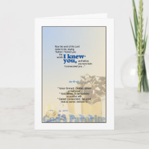 Gud bevare dig - Jeremiah 1:5 Kort