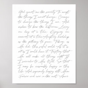 Gud Bevilja mig serenity... Serenity Prayer Poster