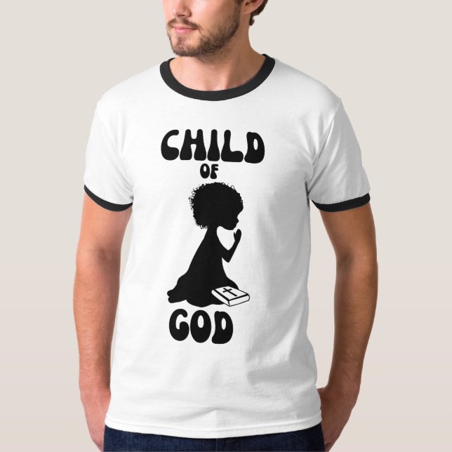 Gud Bibelcitat Manar SSRinger T Shirt (Framsida)