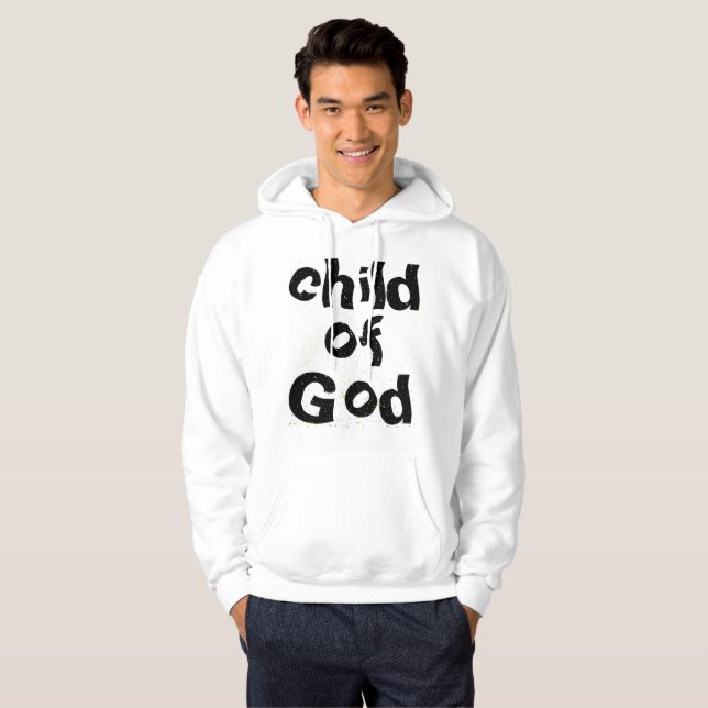 Gud Bibelcitat White Hoodie (Hel framsida)