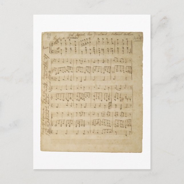 Gud Defend New Zealand Original Manuscript 1876 Vykort (Framsida)