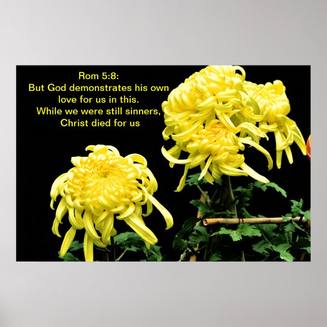 Gud demonstrerar sin egen kärlek poster (Framsidan)