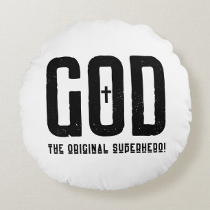 Gud, den ursprungliga superhjälten Biblical Kor Rund Kudde