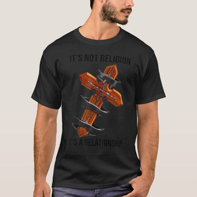 Gud, det är inte religion, det är en relationstro t shirt (Framsida)