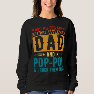 Gud Ed Me Two Titles Pappa och Poppop Fatheru2019s T Shirt