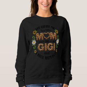 Gud Ed mig två Titles Mamma och Gigi Women Grandma T Shirt