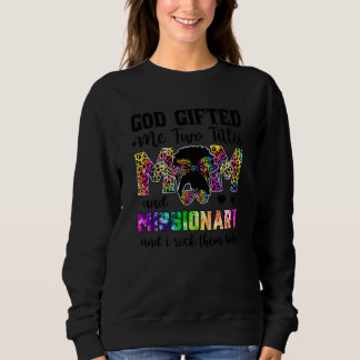 Gud Ed mig två Titles Mamma och Leopard Ti T Shirt