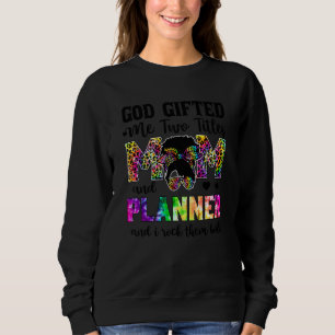 Gud Ed mig två Titles Mamma och Planner Leopard Ti T Shirt