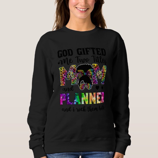 Gud Ed mig två Titles Mamma och Planner Leopard Ti T Shirt (Framsida)