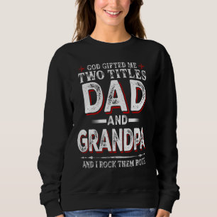 Gud Ed mig två titles Pappa och morfar i Sten dem T Shirt