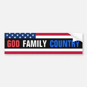 Gud familj, land bildekal