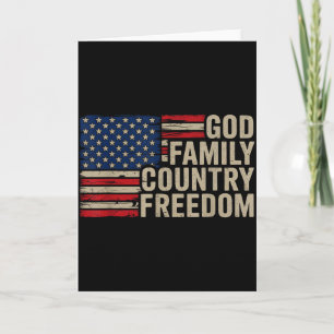 Gud Familj Land Frihet Patriotisk Kristna Usa Kort