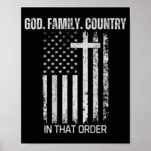 Gud Familj Land I Den Ordningen (på baksidan) Poster
