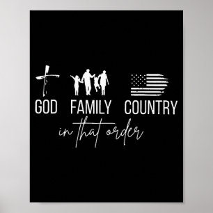 Gud Familj Land I Den Ordningen Patriotisk Kristi Poster