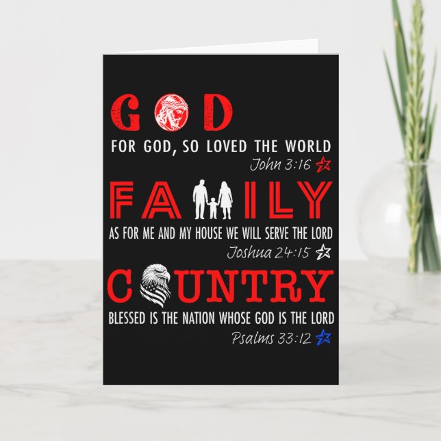 Gud Familj Land  Kort (Framsida)
