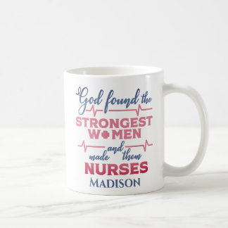 Gud fann starka kvinnor sjuksköterska kaffemugg