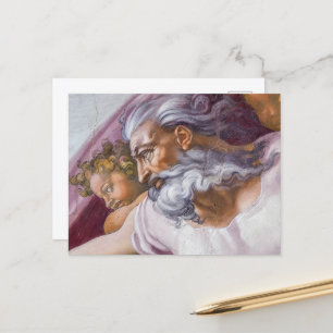 Gud, Far, Sistine Chapel av Michelangelo Helg Vykort