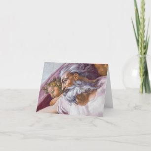 Gud, Far, Sistine Chapel av Michelangelo Tack Kort