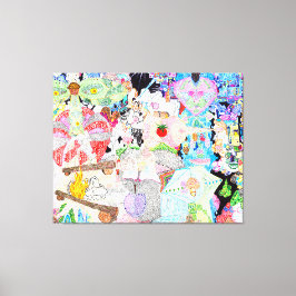 Gud finns i den detaljerade uppgiften #8 canvastryck