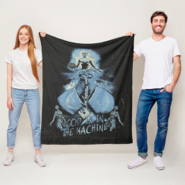 Gud finns i Maskin - Techno-Dystopian Design Fleecefilt