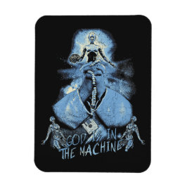 Gud finns i Maskin - Techno-Dystopian Design Magnet