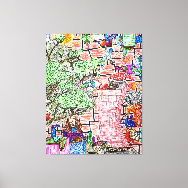 Gud finns med i nummer 16 canvastryck (Framsida)