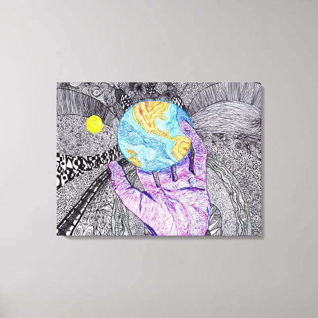 Gud finns med i nummer 18 canvastryck (Framsida)