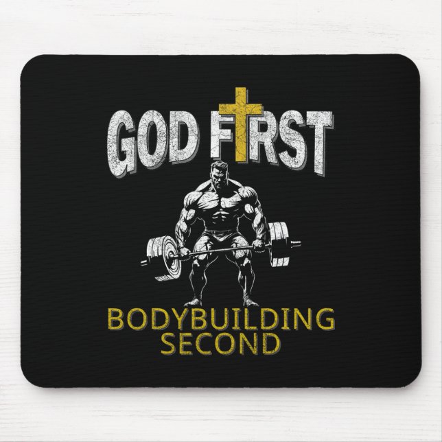 Gud First Bodybuilding Second Christian Gym Workou Musmatta (Framsidan)