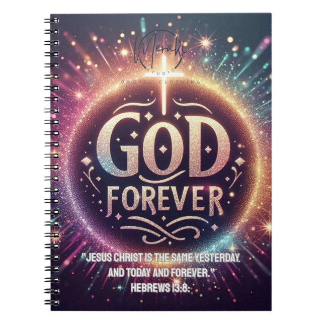 Gud för alltid Spiral fotopatbok Anteckningsbok (Framsidan)