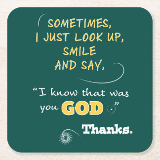 Gud för tack för drinkkustfartyggåvor kristen underlägg papper kvadrat