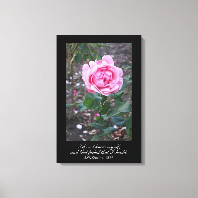 Gud förbjude att jag borde känna mig själv - Goeth Canvastryck (Framsida)