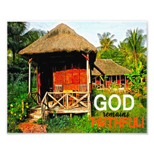 Gud förblir Faithar Christian Art Print Fototryck
