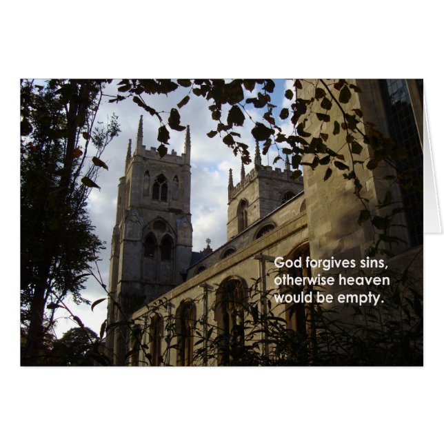 Gud förlåter.. hälsningskort (Framsidan Horizontal)