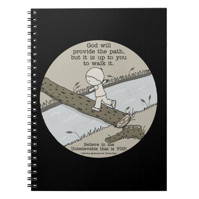 Gud förser en Väg Anteckningsbok Med Spiral (Framsidan)